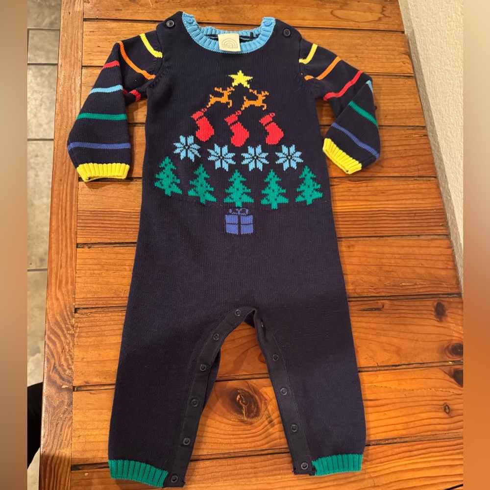 Little Bird Christmas Sweater Romper